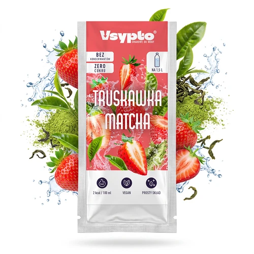 VSYPTO s okusom Jagoda Matcha, 9 g