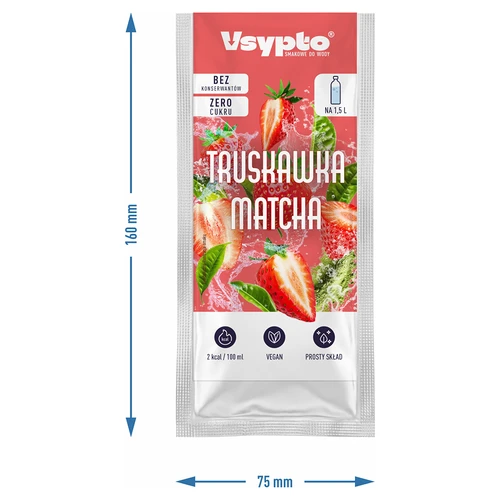 VSYPTO s okusom Jagoda Matcha, 9 g - 4