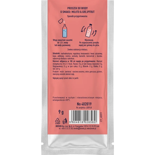 Vsypto s okusom Mojito grejp, 9 g - 3