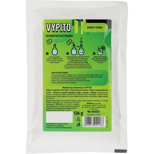 VYPITO 12%, vrećica za 18 pića - Energy drink, 126 g - 2