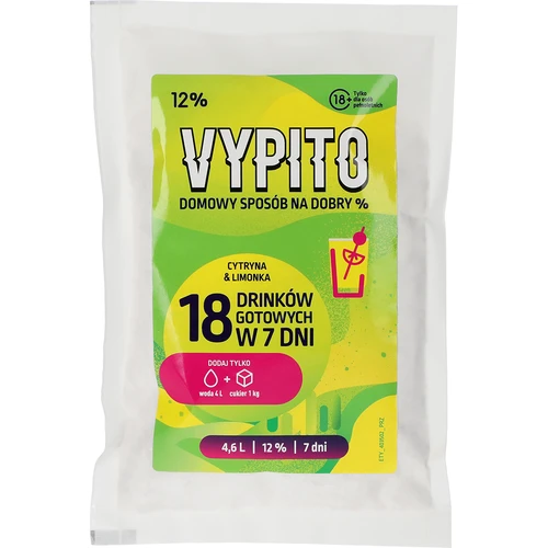 VYPITO 12%, vrećica za 18 pića - Limun & limeta, 126 g  - 1 
