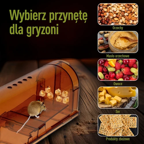 Zamka za miševe – živozamka, prozirna, 2 kom. - 6