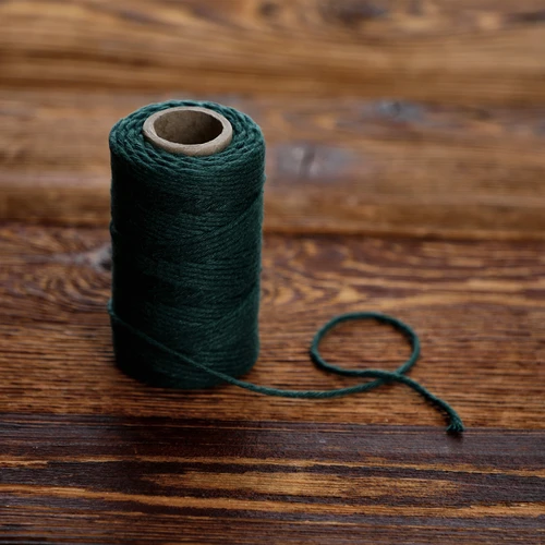 Zelena pamučna špaga 2 mm/55 m/100 g - 5
