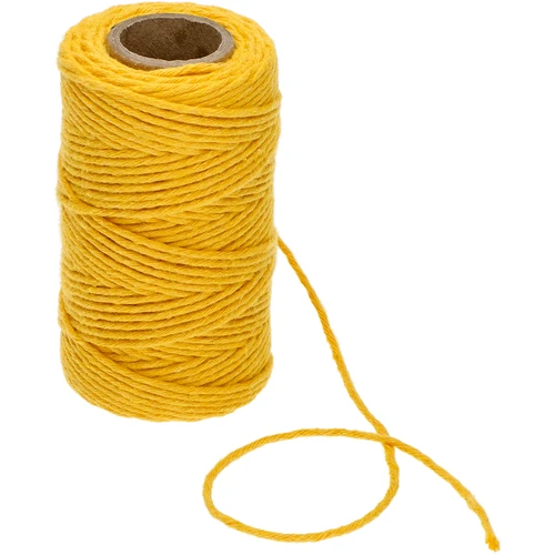 Žuta pamučna špaga 2 mm/55 m/100 g - 3