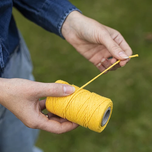 Žuta pamučna špaga 2 mm/55 m/100 g - 6