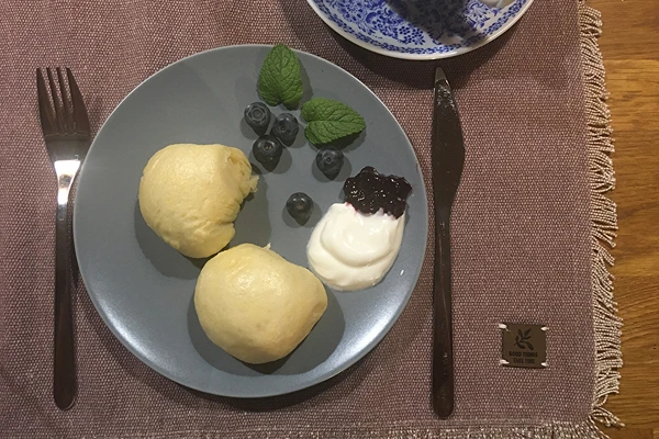 Parene knedle s američkim borovnicama